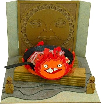 Sankei MP07-33 Studio Ghibli Mini Howls Moving Castle, Calcifer and Bacon Eggs, Non-Scale, Papercraft