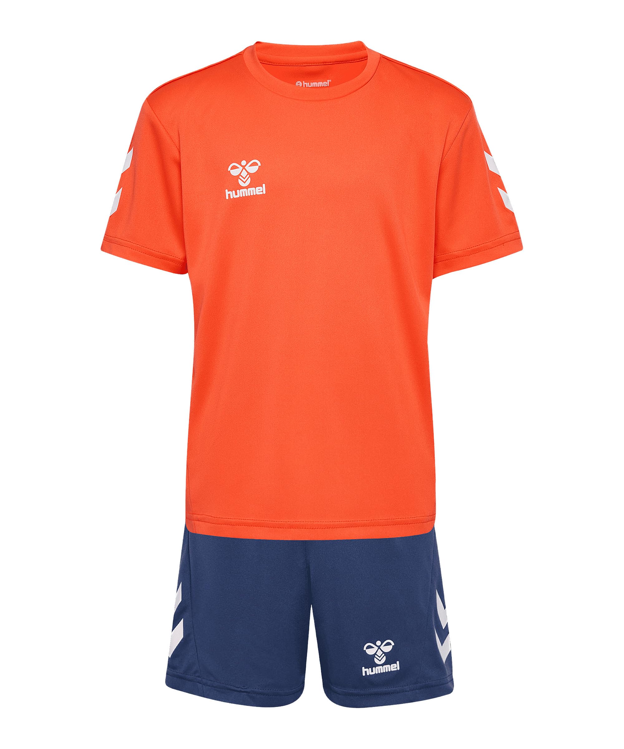 hummel Logo Set Trikot Set Kids orange, 8 (128) Kinder