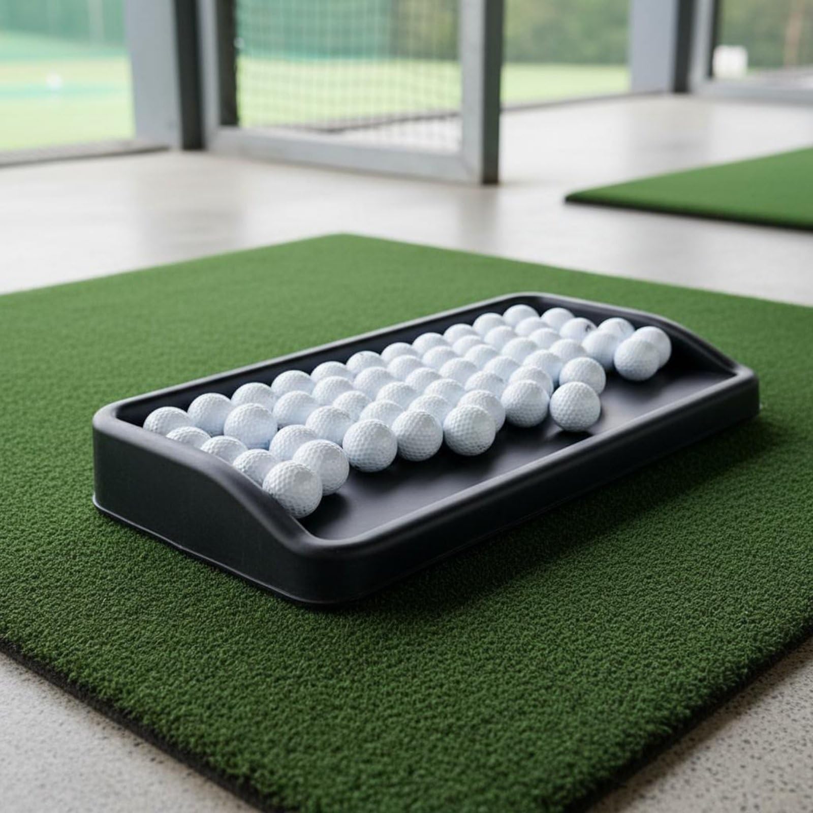 Equipo de Entrenamiento de Golf Caja de Tés Organizador Bandeja Contenedor Soporte Antideslizante con Drenaje Estructura Monobloque para Campo de