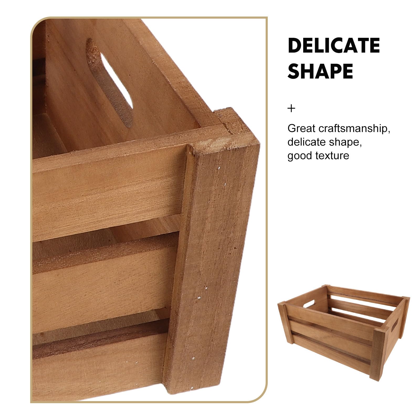 Caja de Almacenamiento de Madera Retro para Vinilos y Cds, Estuche Rectangular Organización Óptima y Diseño Artístico Minimalista para Oficina y Sala