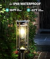 Vista 6 de Paquete de 6 luces solares para caminos al aire libre, luces solares brillantes para senderos exteriores, impermeables, luces de pasarela, luces