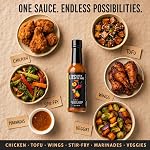 Lost in the Sauce | 5oz / 148ml Project Casper Hot Sauce | Sweet & Garlicky Medium Heat Sauce with Peaches, Maple Syrup & Ghost Peppers | Vegan Hot Honey Garlic Style | Perfect for Fried Chicken, Tofu, and Marinades