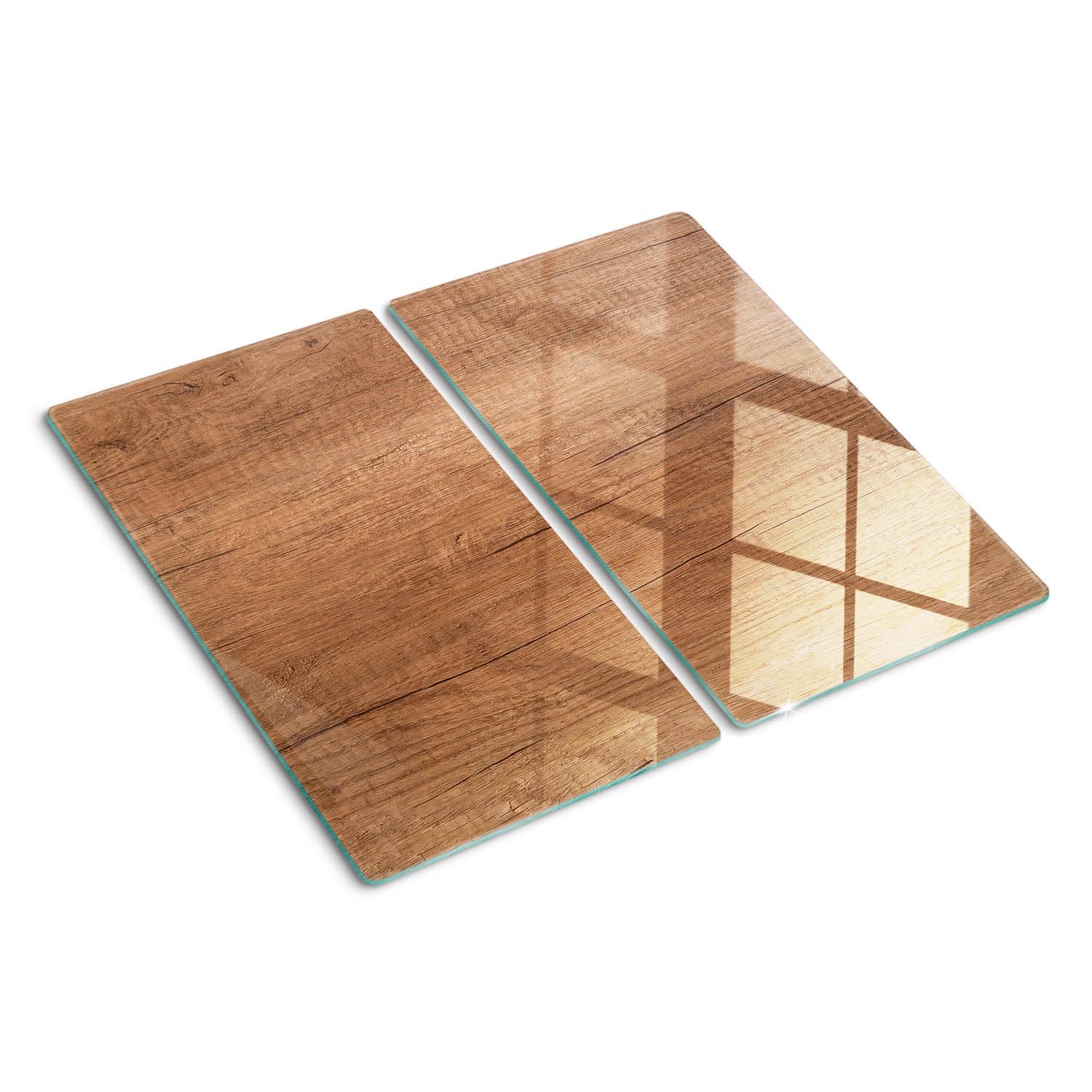 Planche à découper en verre trempé 2x30x52cm anti-rayure pour protection plaque induction bois