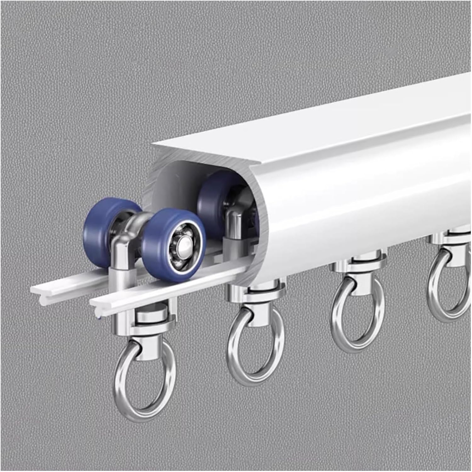 Heavy Duty Adjustable Sliding Curtain Track System - 12ft-26ft, Wall/Ceiling Mount, Perfect for Sliding Doors/Windows, Easy Install, Durable Rail Rod, Ideal Home Decor Solution