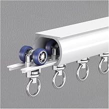 Heavy-Duty 12ft Ceiling/Wall Mount Sliding Track System for Doors - Adjustable 6-26ft Rail, Ideal for Smooth Operation & Easy Installation 8ft Option Available