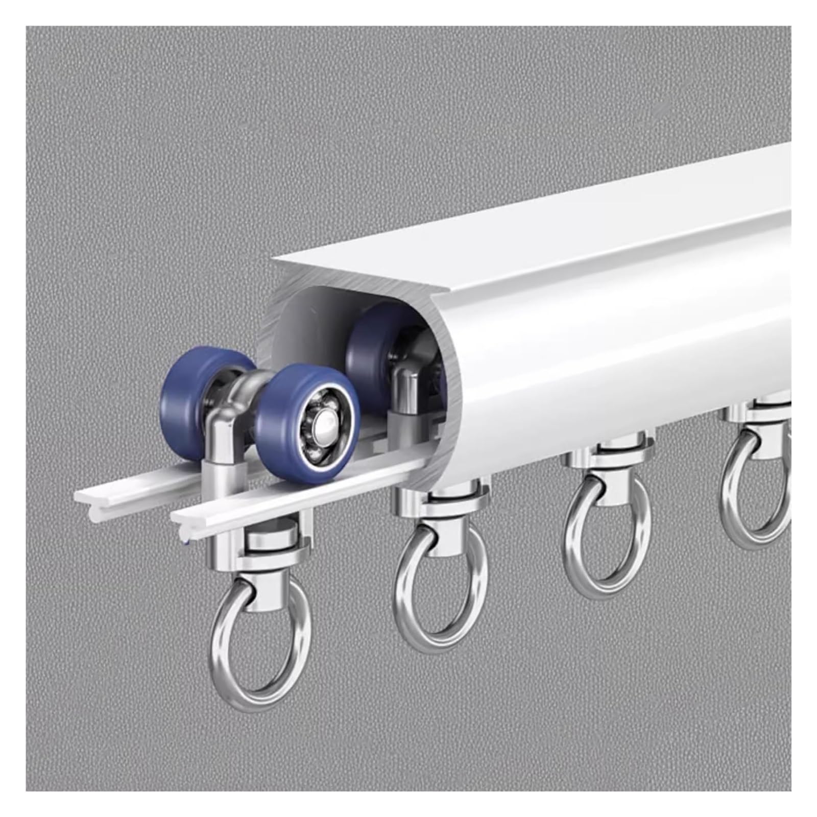 Heavy Du - Soporte de pared y techo, sistema deslizante de 12 pies a 26 pies para puertas, barra deslizante ajustable y fácil de instalar, perfecto para uso doméstico y de oficina