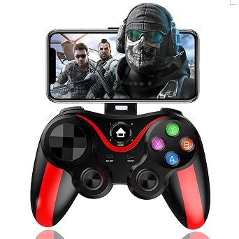 arVin Mobile Game Controller for iPhone & Android with Phone Holder, Bluetooth Gamepad Joystick for iPhone 15/14/13/12/11, iOS, iPad, Samsung Galaxy S23/S22/S21 Ultra, One Plus, Tablet, Call of Duty