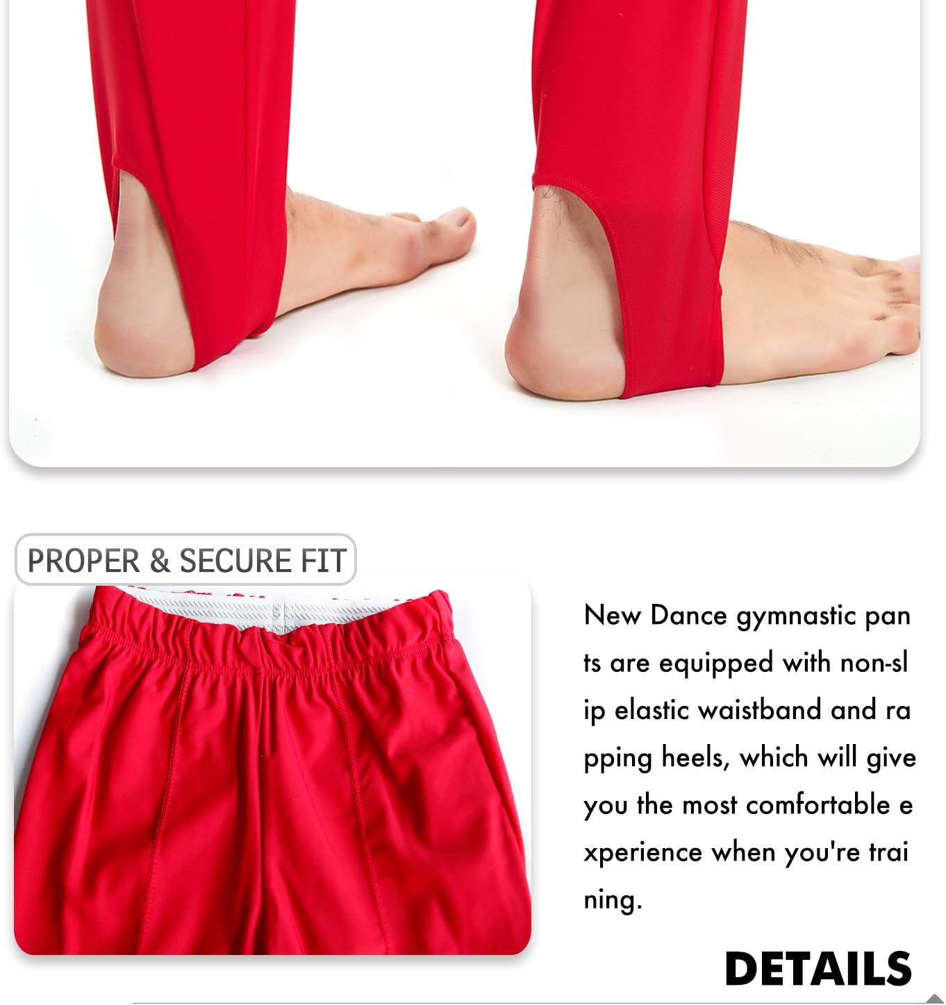 Mens and Boys Gymnastics Pants Leotard Youth Ballet Tights Stirrup Pants for Dance Yoga Practice Athletic