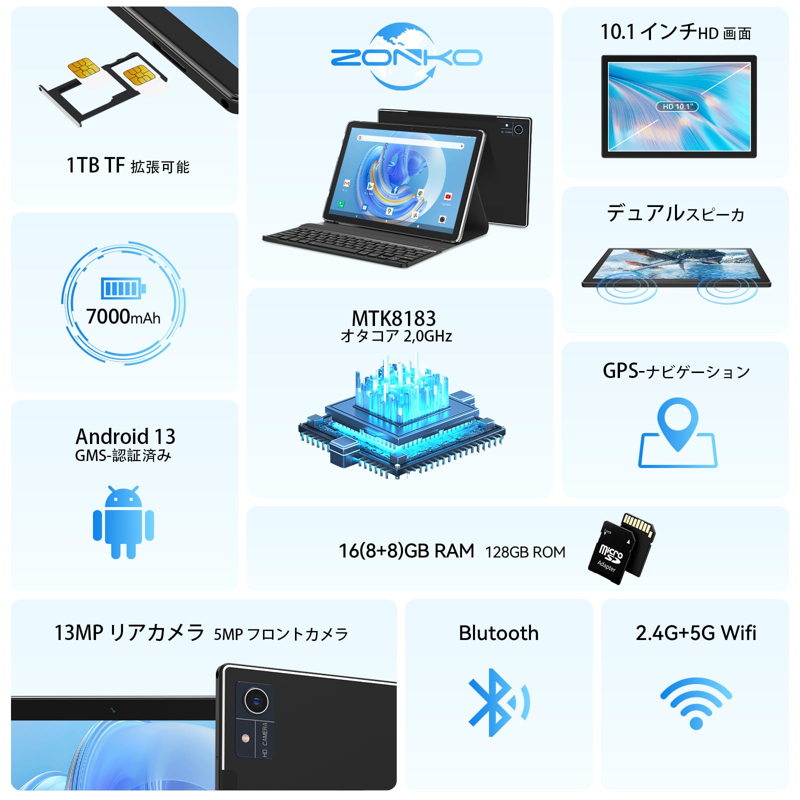 Amazon.co.jp: 【タブレットAndroid 13】10インチWi-Fiモデル
