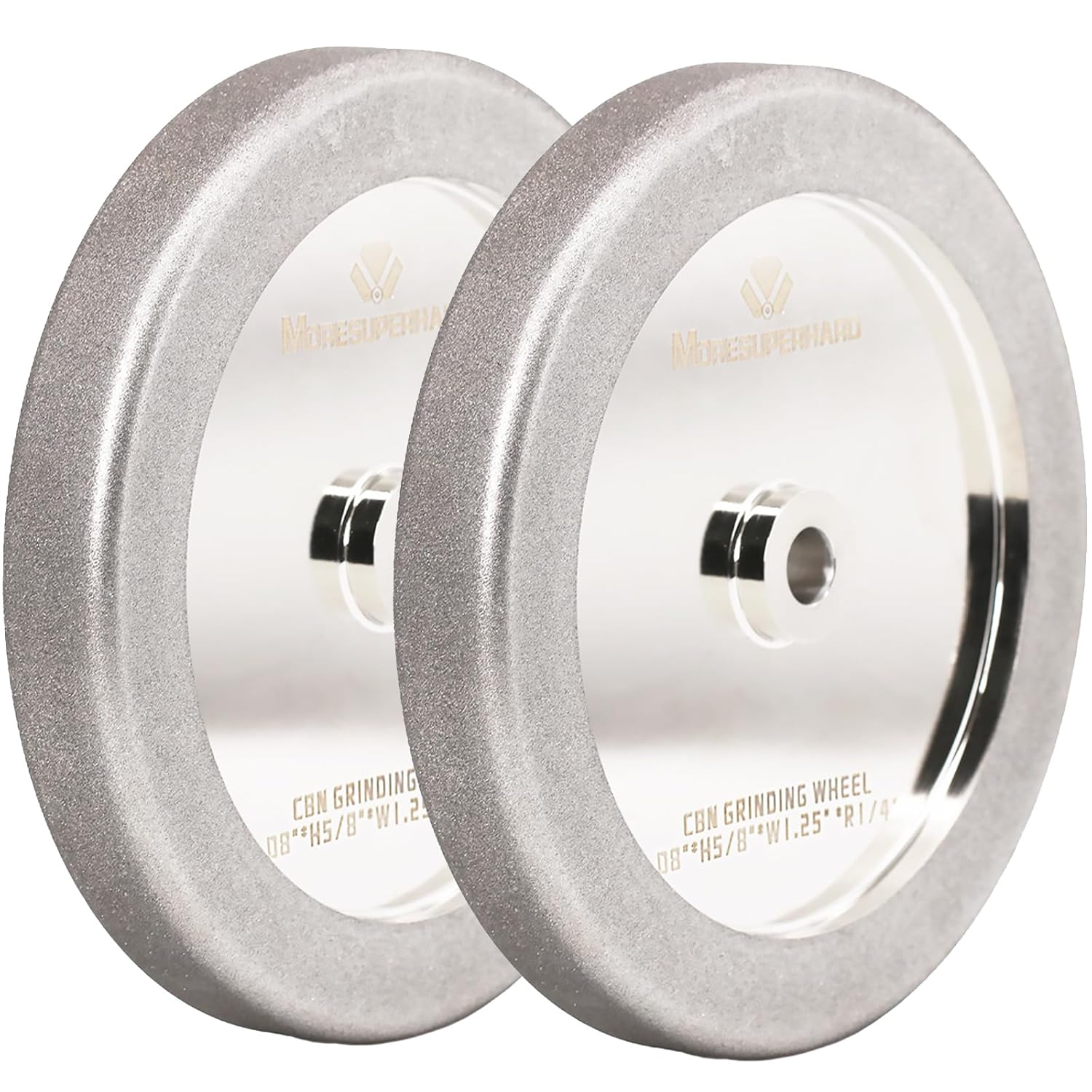4 in 1 CBN Grinding Wheel 8 inch 320&600 Grit,1.25" Wide,5/8" Arbor for Sharpening High Speed Steel Tools Woodturning Tools(320&600 Grit)