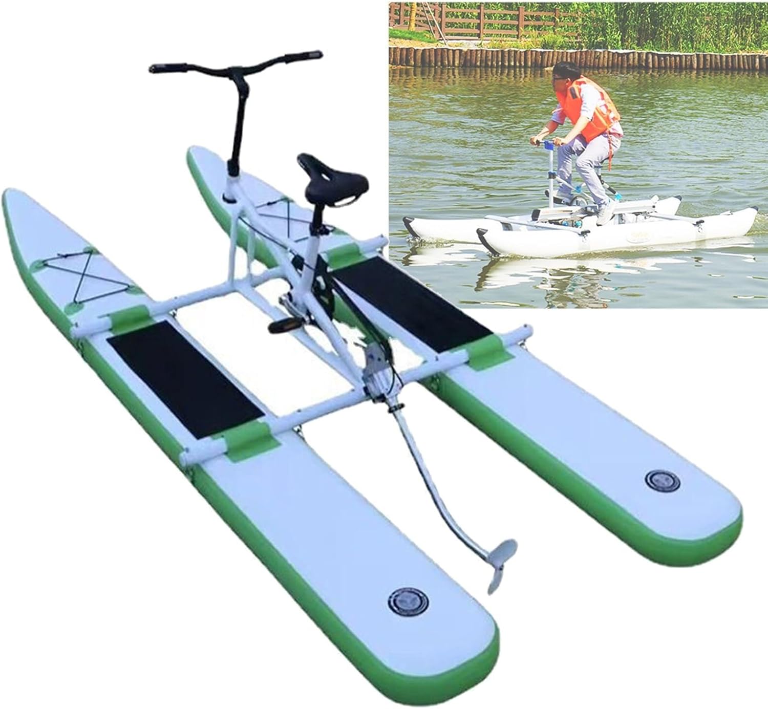 Inflatable Fishing Boats Inflatable Pedal Boats, Inflatable Bikes On The Lake, Pedal Kayaks Pedal Bike Boats Enjoy Water and Fishing(Single)