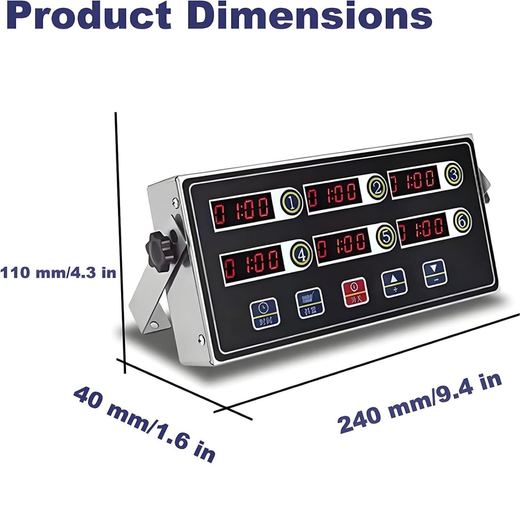 Temporizador digital de cocina con alarma fuerte, pantalla LED de acero inoxidable para barbacoa, hamburguesa, pizza, patatas fritas, cuenta regresiva de pan y café, 4-16 canales disponibles