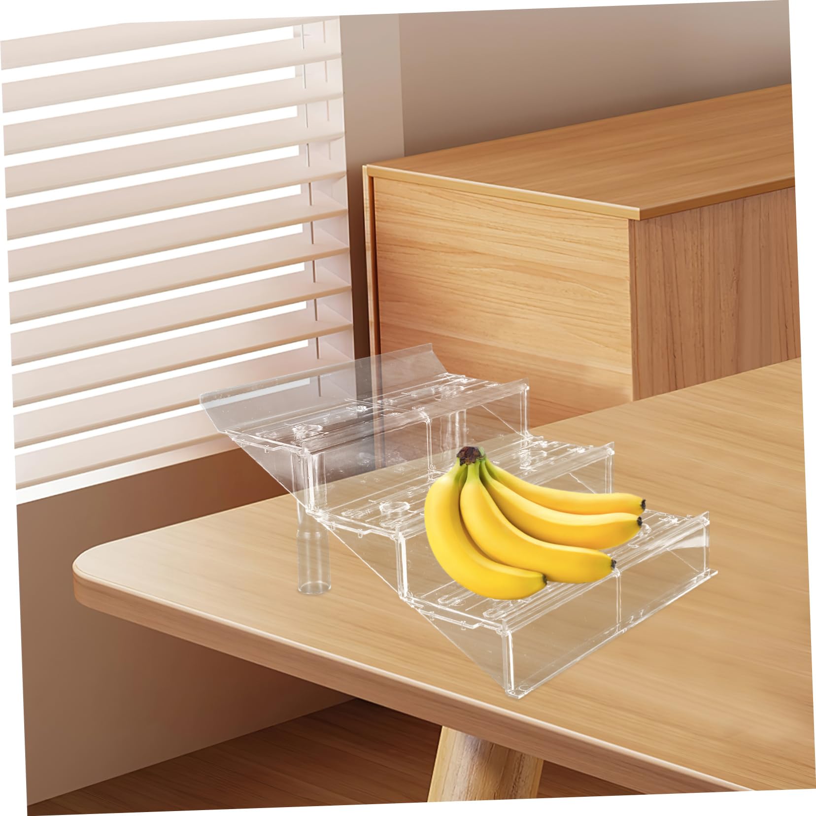 Veemoon Expositor De Refrigerado Escalera Transparente Fácil Configuración para Mostradores De Supermercados
