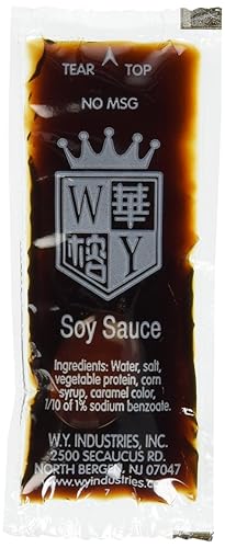 W.Y. INDUSTRIES 200 paquetes de salsa de soja
