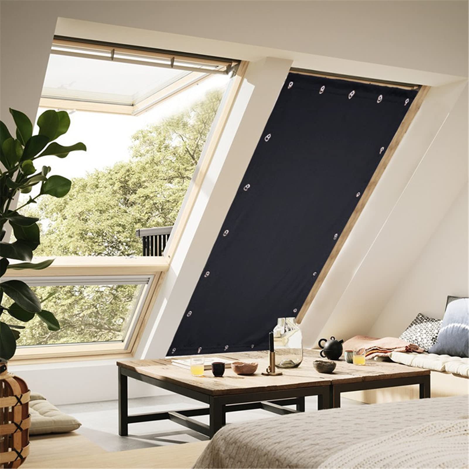 Tenda Oscurante Aycorn - Per Finestre, 130x200cm, Ventose E Velcro, Nero, Ideale Per Camera Da Letto E Viaggi - Foto 4