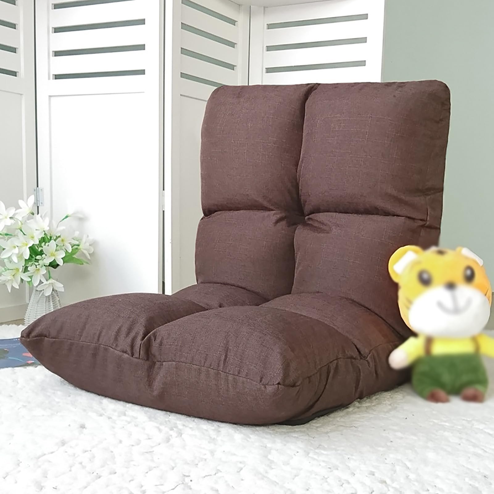 Fauteuil de sol réglable avec dossier ergonomique inclinable 6 positions