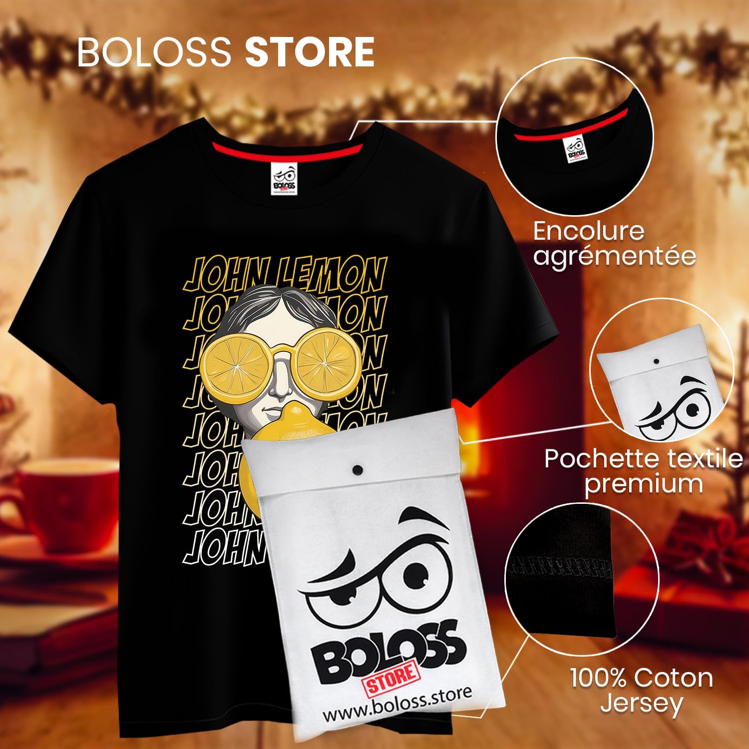 BOLOSS - T-Shirt Humour Papa Homme, Cadeau Cadeau Noël Papa, Fête des pères, Cadeau Homme Noël Anniversaire, Tee Shirt Blague, Drôle, Comique