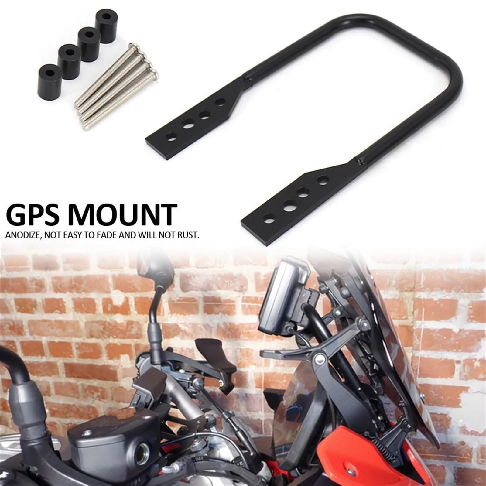 Support Telephone Velo pour BMW F900XR Moto GPS téléphone Intelligent Pare-Brise Navigation GPS Plaque support Adapter support Telephone Moto Rotation(A - Bracket)