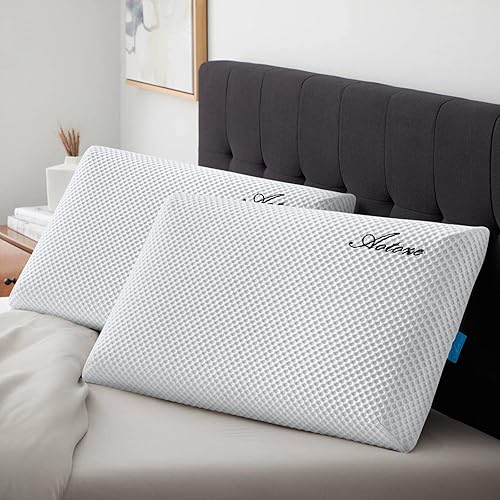 Miniatura 6 de AOTOZE Almohada plana suave para un sueño profundo, almohada de espuma viscoelástica de gel para dormir, certificación doble Oeko-TEX y CertiPUR-US,