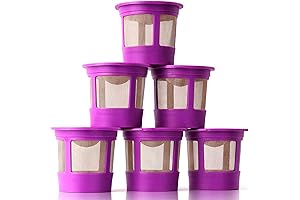 Reusable Refillable Coffee Pods - 6-Pack Universal Fit for Keurig 1.0 and 2.0 Brewers