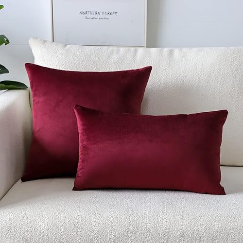 Miniatura 2 de Artscope Fundas de almohada cuadradas de terciopelo de lujo súper suaves, decorativas, fundas de cojín para sofá, sillón, dormitorio, decoración de