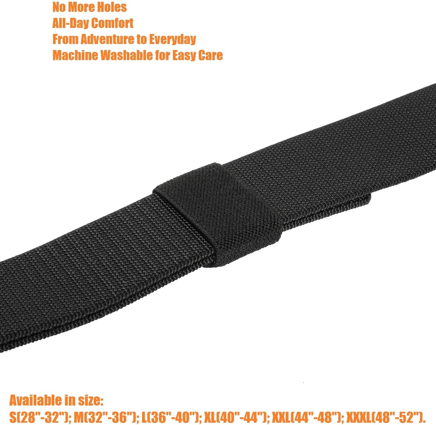 TACNEX Men's Elastic Stretch Belt 1.5" Adventure Web Belt with Non-Metal Travel Friendly Buckle Non Slip, Adjustable - Image 7