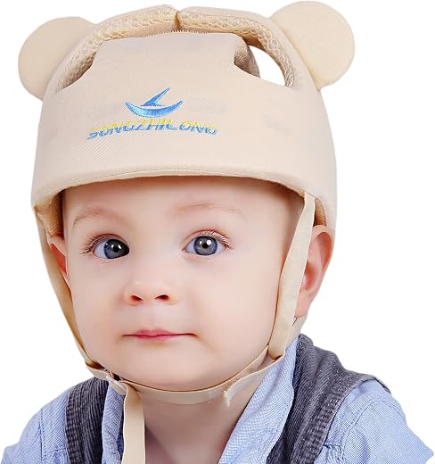 Ocanoiy Baby Infant Toddler Helmet Safety Headguard Head Protective Cushion Cute Children Adjustable Safety Helmet Hat Har...