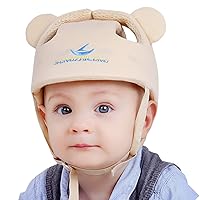 Vista 1 de Casco para bebé, protector de cabeza para niños pequeños, cojín protector para la cabeza, ajustable para niños, sombrero con arneses, gorra