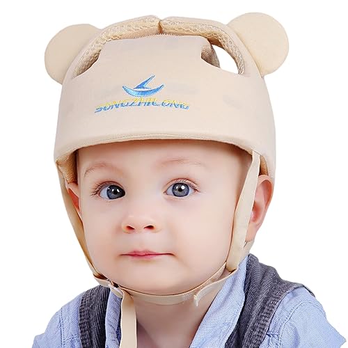 Casco para bebé, protector de cabeza para niños pequeños, cojín protector para la cabeza, ajustable para niños, sombrero con arneses, gorra para
