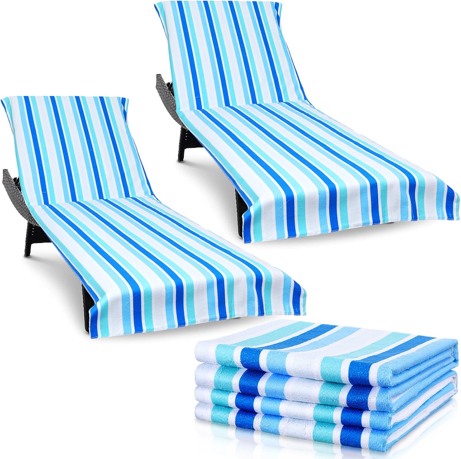 VitalCozy 2 Pcs Lounge Chair Cover Towel 30 x 85 in