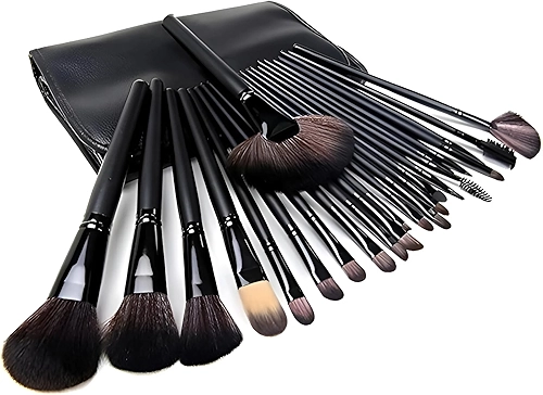 Kit de Pincel de Maquiagem LM com 24 Peças e Estojo Preto