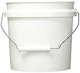 LEAKTITE 1GL Gallon lon White Plastic Pail[Lid not included] 1 Count (Pack of 1)
