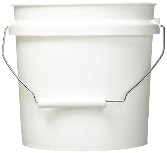 Leaktite 744456 1-Gallon White Plastic Pail Paint Pail/Container - Plastic Pail