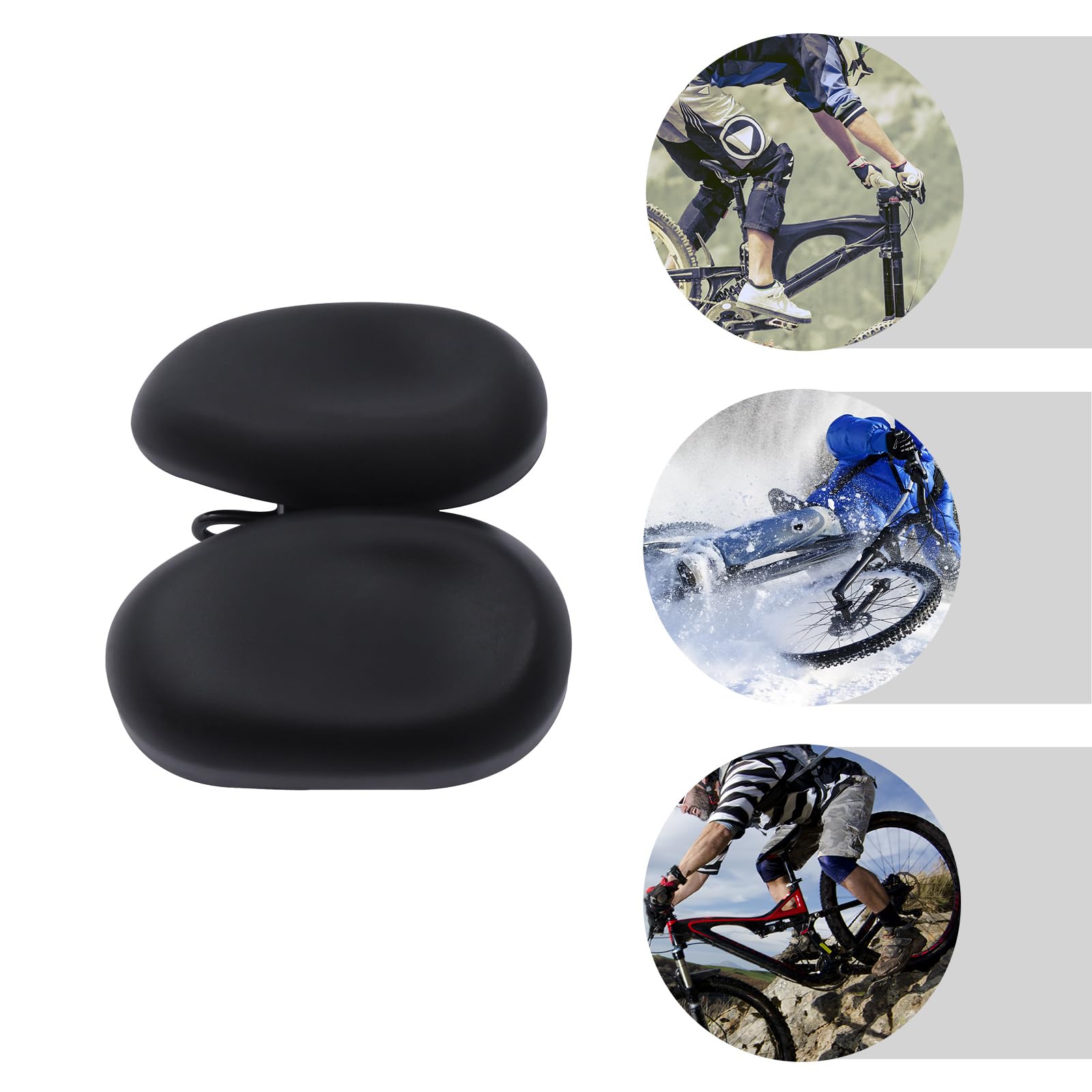 Sella senza naso,Sella per bicicletta comoda, ammortizzante, ergonomica, extra larga, con doppio arco ammortizzato, per mountain bike, bici da corsa e da trekking