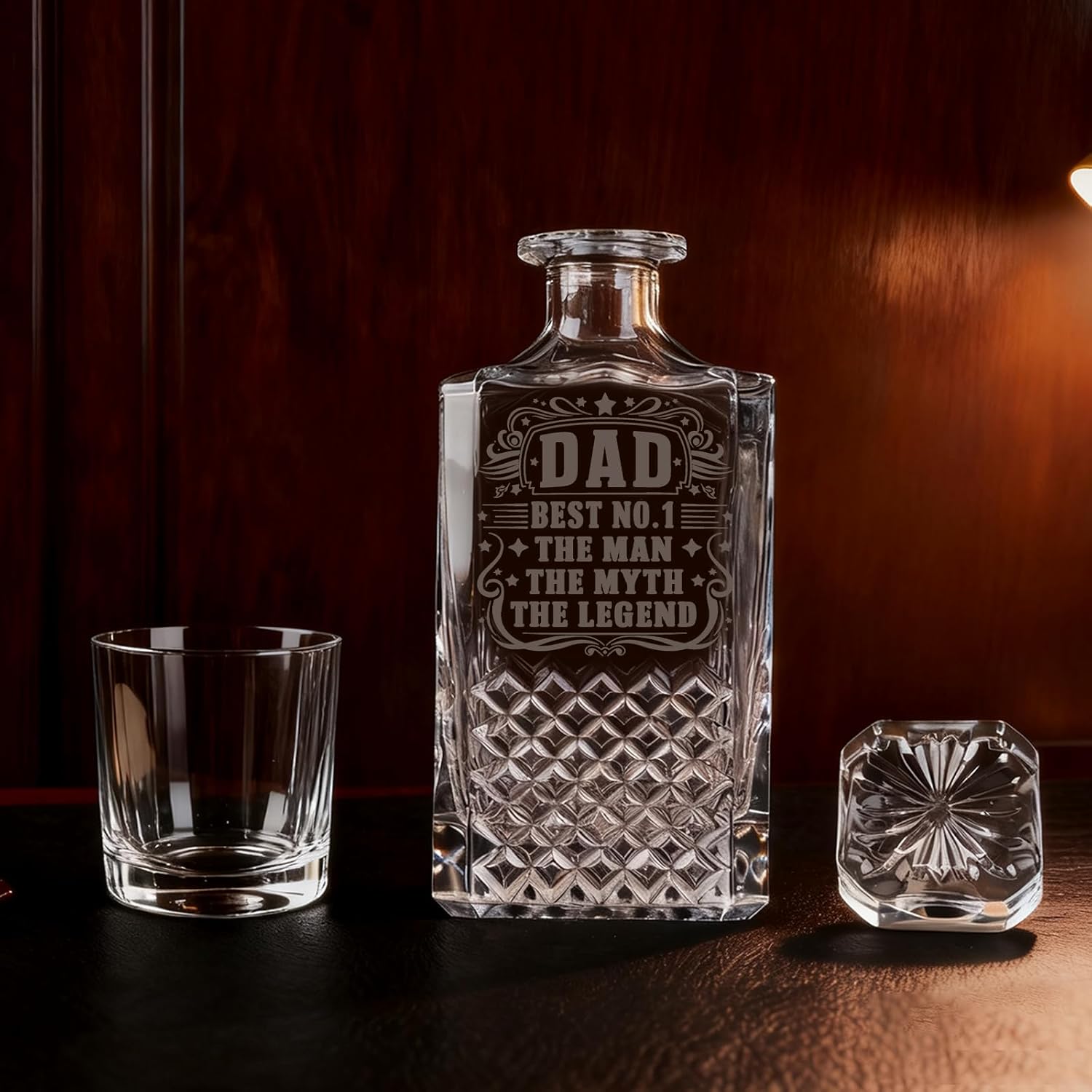 Whiskey Decanter Set for Men Decanter Set with Glasses Crystal Whiskey Bottle Luxury Birthday Gifts For Men Gifts for Father's Day Christmas Gifts (Best DAD) - Image 5