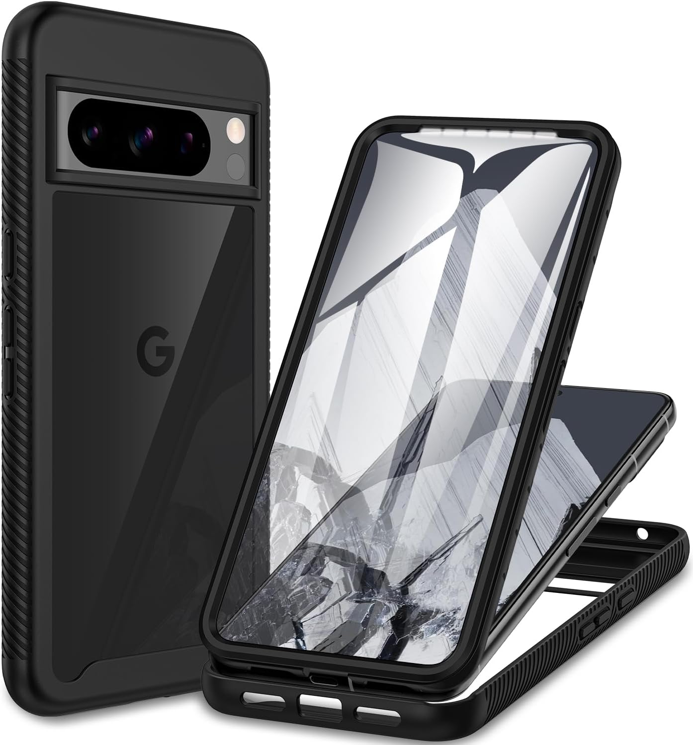 Google Pixel 9A Hülle - Leder Flip Case Mit Kartenfächern & Ständerfunktion