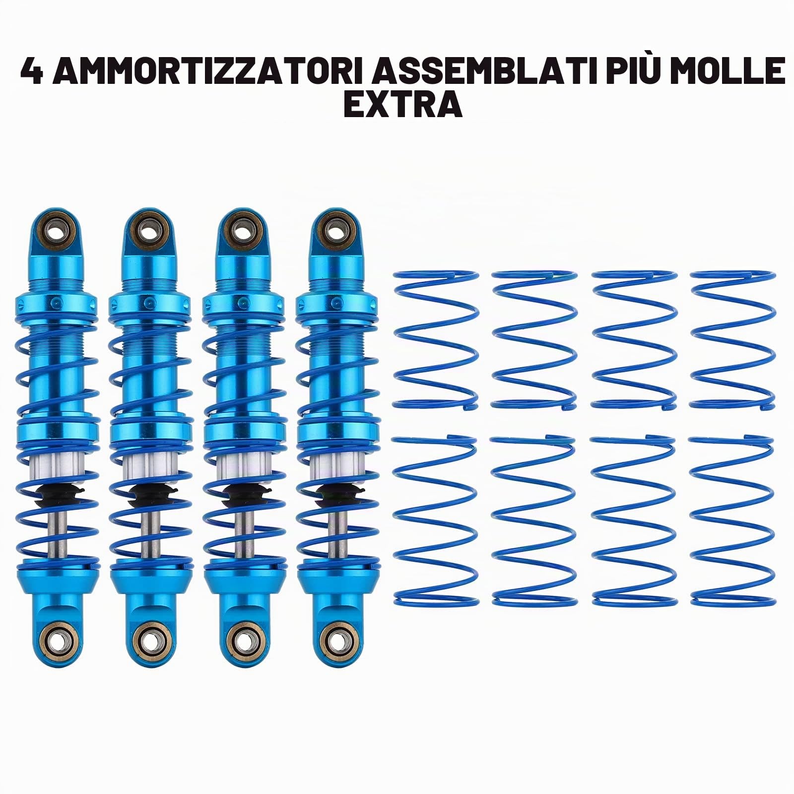INJORA RC Ammortizzatori RC Shock Absorber RC Damper Set per 1/10 RC Rock Crawler Axial SCX10 TRX4 D90 (70mm)