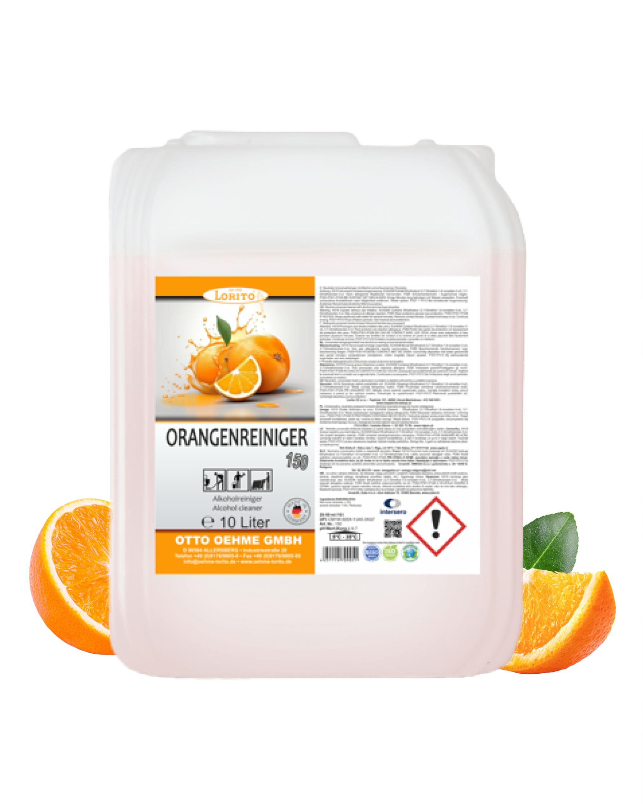 Lorito Orangenreiniger Universalreiniger 10L | Allzweckreiniger mit Frischeduft,sanfter & kraftvoller Orangenölreiniger für Küche, Bad & Wohnräume, strahlender Glanz