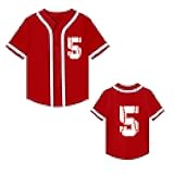 Mowbeat Toddler Baseball Jersey Kids 5 Year Old Birthday Shirt Boy 5th Birthday Party Short Sleeve Button T Shirts