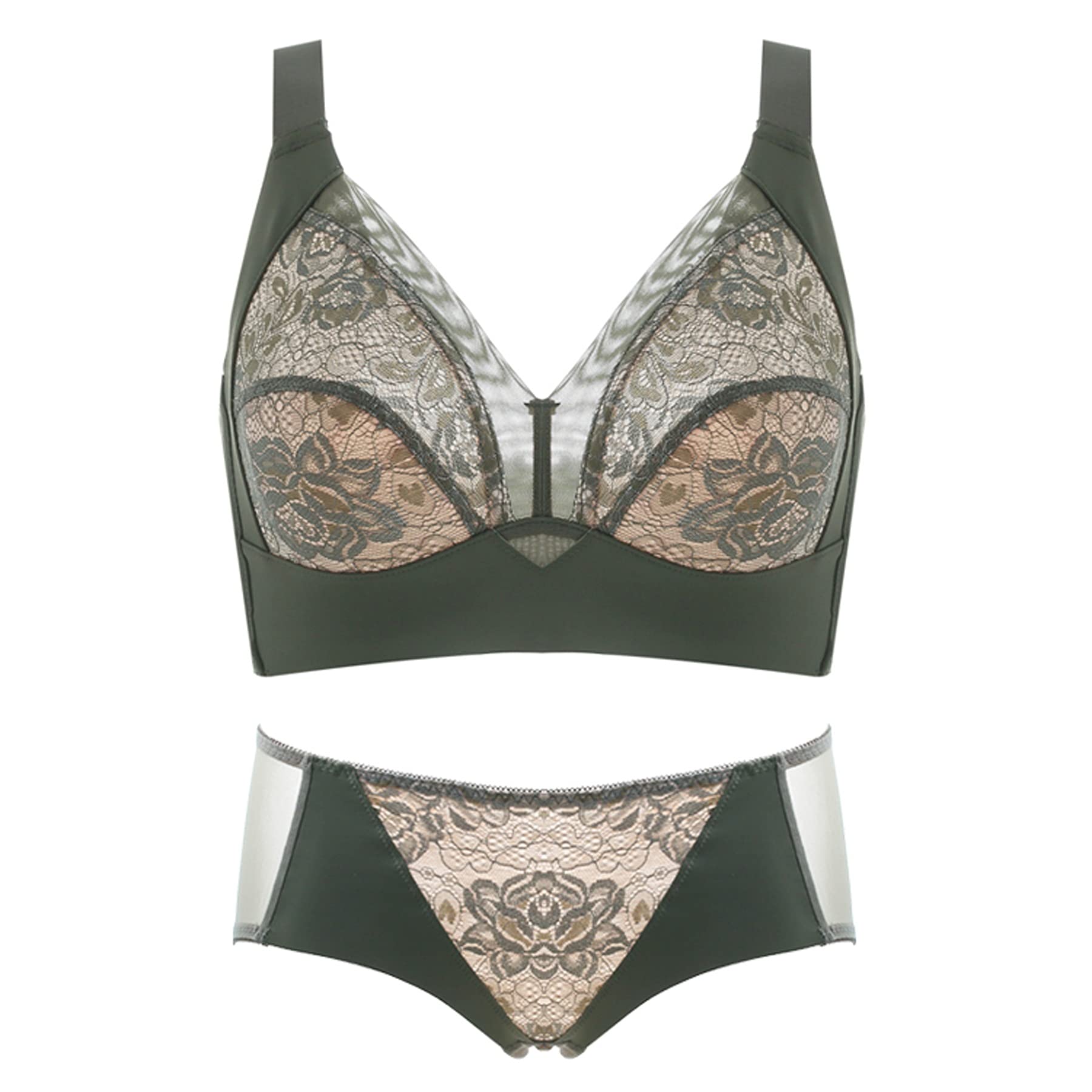 Ensemble Lingerie Dentelle Femme - Soutien-gorge Push-up & String - Bonnets C à F - 7
