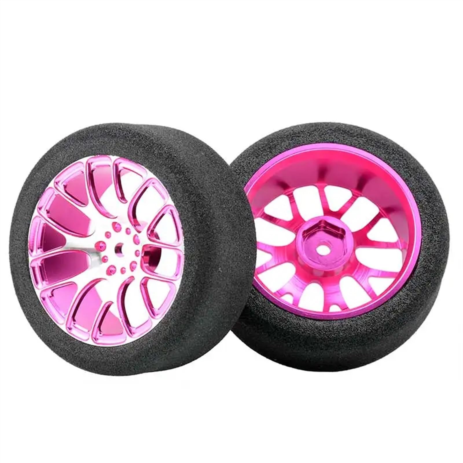 RC Pneus Jante Compatible avec Wltoys 144001 124016 124017 124018 124019 104001 4 Pièces 68 Mm Mousse Pneu Éponge Pneu Jante Ensemble RC Voiture Mise À Niveau Pièces