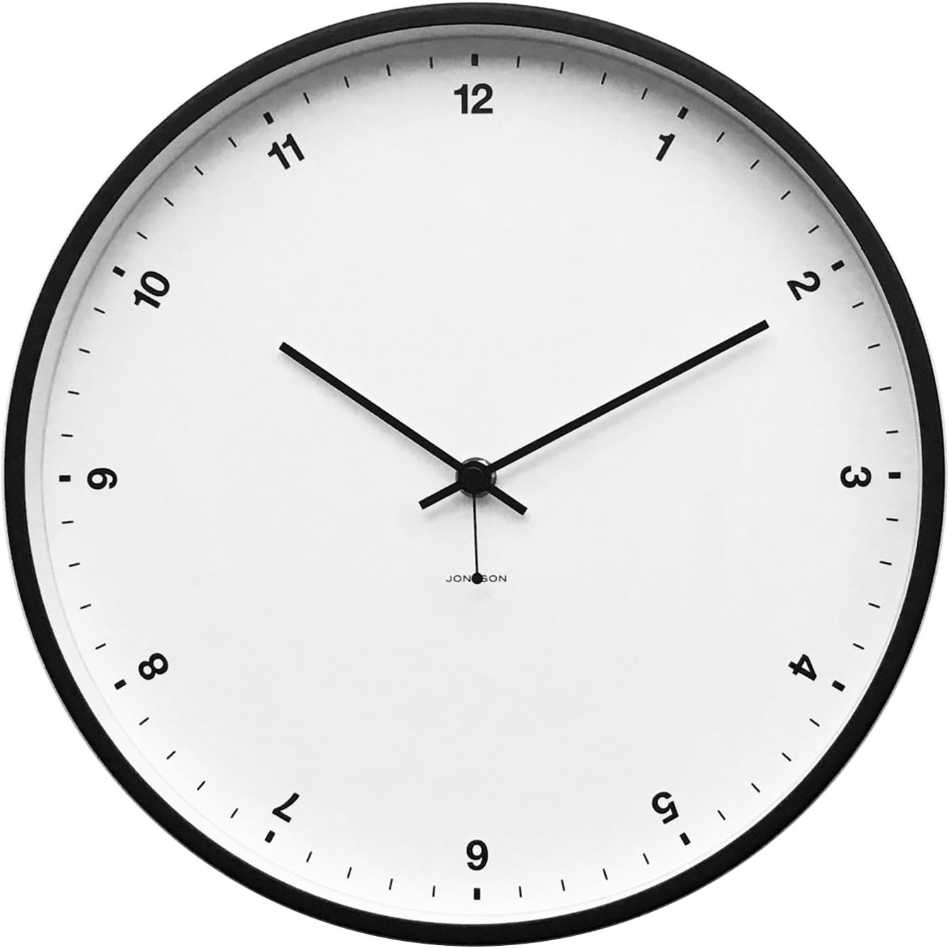 JONSSON Black & White Silent Wall Clock by Home & Kitchen