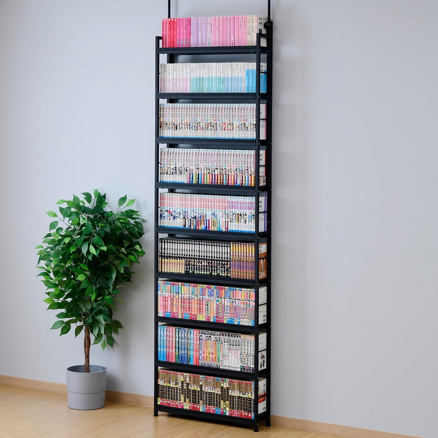 本棚 スライド式 マガジンラック 大容量 シングル 本収納