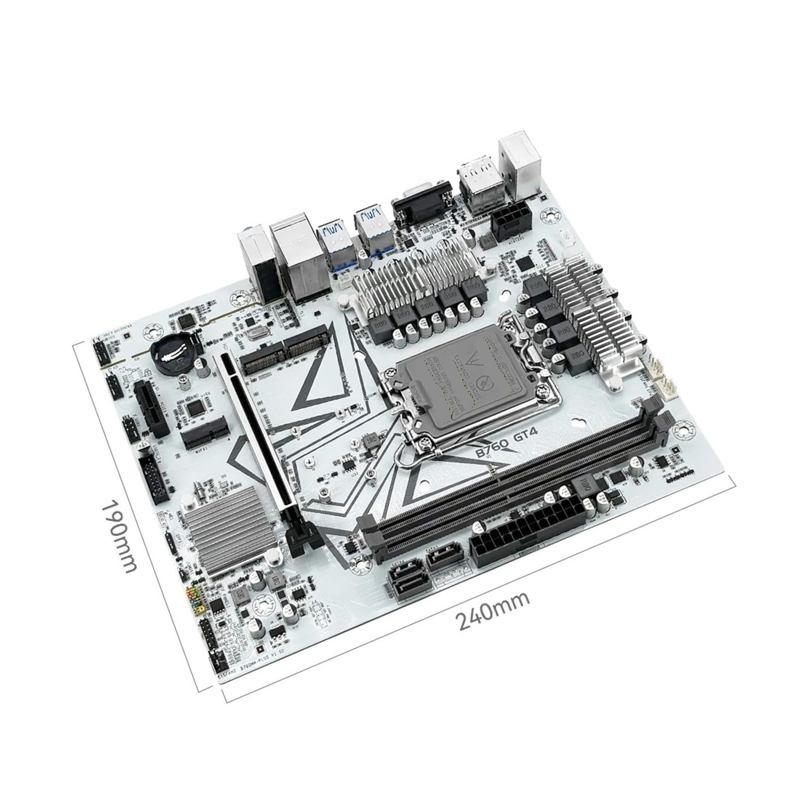 Carte mère B760 GT4 DDR4 LGA 1700 Compatible avec Les processeurs Core i3/i5/i7/i9 12e et 13e génération, mémoire Double Canal