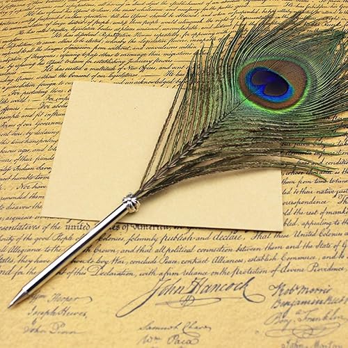 Miniatura 8 de OPENDGO Bolígrafo de plumas, tinta negra, vintage, pluma de pluma, chapado refinado, bolígrafo para escritura escolar, regalo de boda, bolígrafo de