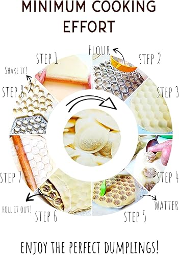 Vista 17 de Ravioli & Empanada Maker - Prensa de molde resistente de 14 ranuras para albóndigas caseras, pierogi, pasteles, samosas, turnos y más - Herramienta