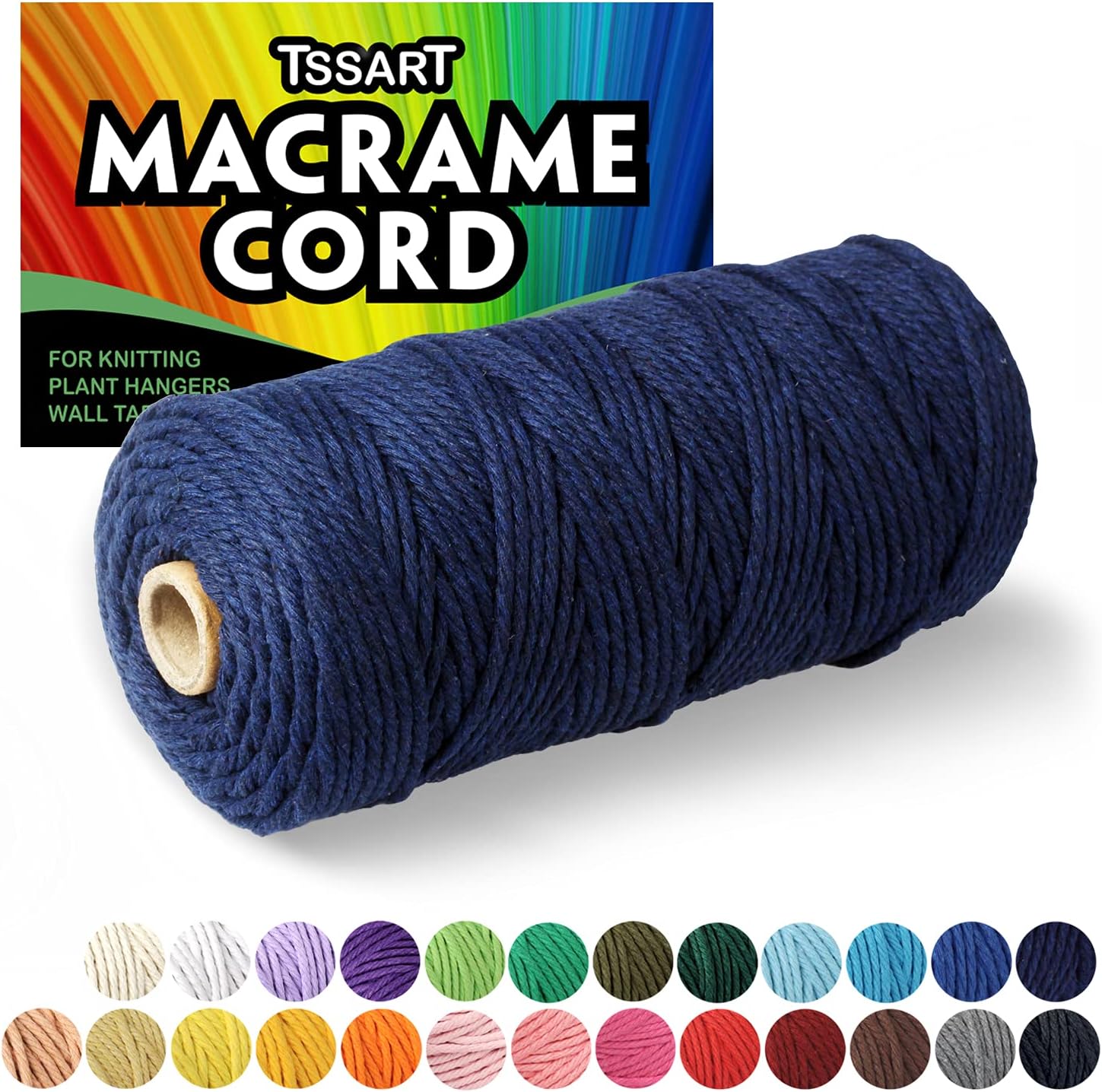 Tssart 100 Cotton Macrame Supreme Cord 3mm X Wall 100m Hang For