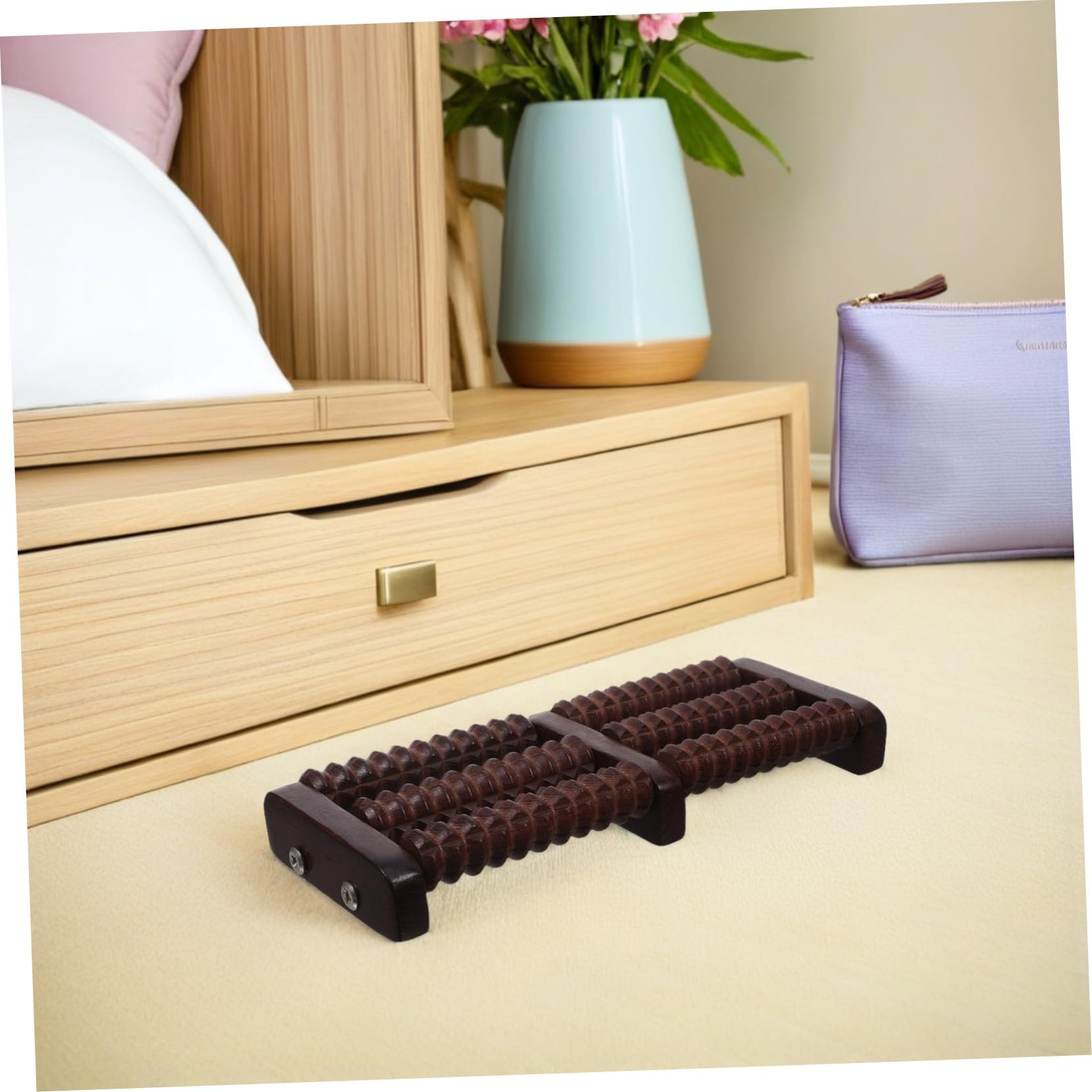 Masajeador de Pies de Madera Rodillos Curvos para Pies