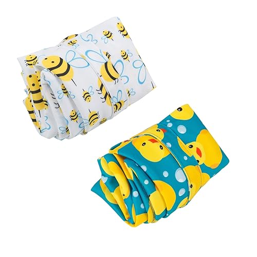 Miniatura 160 de ALVABABY 2 bolsas de pañales de tela para ropa húmeda, reutilizables con dos bolsillos con cremallera, para viajes, playa, piscina, guardería, 01