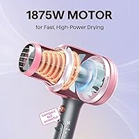 Vista 22 de Wavytalk Secador de pelo, secador de pelo iónico soplado para cabello rizado con difusor, secado rápido de 1875 W con tecnología de cerámica, 3